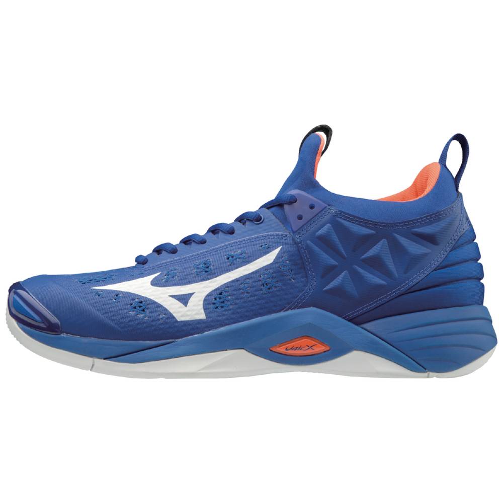 Scarpe Pallavolo Mizuno Wave Momentum Uomo - Blu Reale/Arancioni - 29354-WTAD